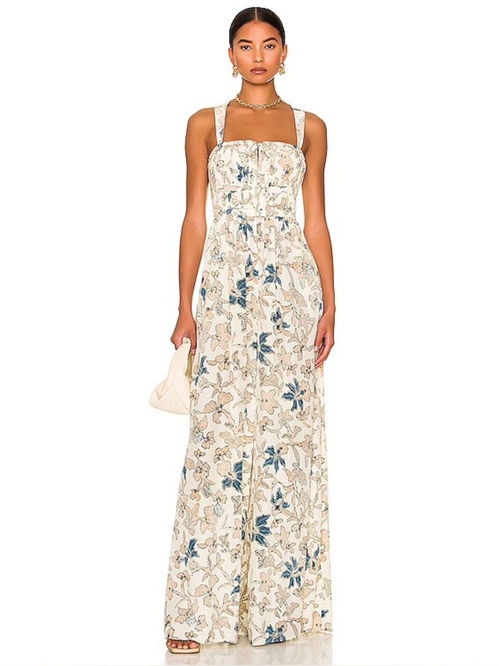 Ulla Johnson Floral Silk Wide-Leg Josephina Jumpsuit Size 2